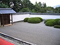 Dry garden showing raked gravel stripes, Shōden-ji Temple, Kyoto