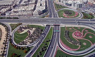 3/4 highway interchange in Dubai, United Arab Emirates