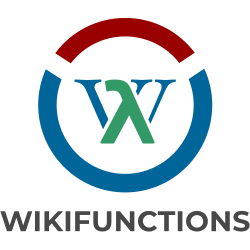 Wikifunctions logo with text: WIKIFUNCTIONS