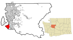 Location of Federal Way in King County