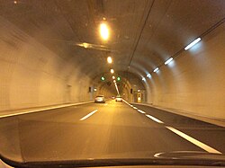 A1 Motorway tunnel near Agios Konstantinos
