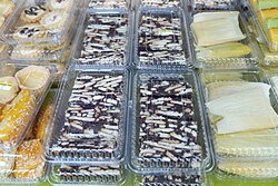 Batik cake sold at the Gaya Street market of Kota Kinabalu District