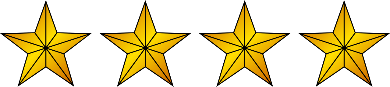4 Gold Stars.svg