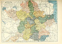 Barony map of County Meath, 1900; Deece Lower is in the middle, coloured green.