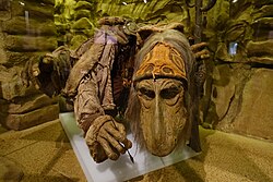 The urAc puppet used in The Dark Crystal on display at the Center for Puppetry Arts