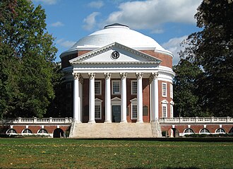 The Rotunda (University of Virginia), Charlottesville, Virginia, by Thomas Jefferson, 1822-1826[100]
