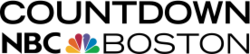 Two lines of text. The top line has the word COUNTDOWN in a wide sans serif. The second line has he letters NBC and the NBC peacock next to the word BOSTON.