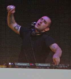 Gooch performing as Feed Me in 2014