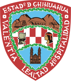 Spanish letter Đ used on the Coat of Arms of the State of Chihuahua Mexico.