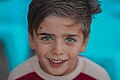 Brown-haired Middle Eastern boy
