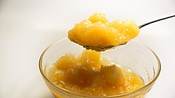 A bowl of applesauce