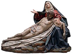 Pietà by Gregorio Fernández, 1616–1619, National Sculpture Museum, painted wood for a processional float