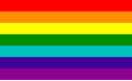 Seven-stripe version with hot pink color removed due to a lack of fabric (1978)