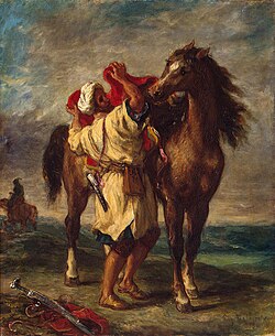 Moroccan Saddles His Horse, 1855, Hermitage Museum