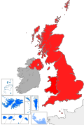 Map of the British Islands and overseas territories