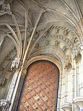 The open "Parler style" tracery at St. Vitus Cathedral