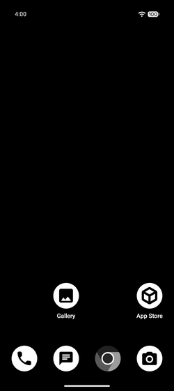 GrapheneOS home screen