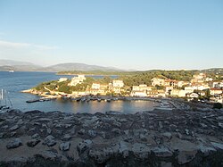 View of Kassiopi village from the castle