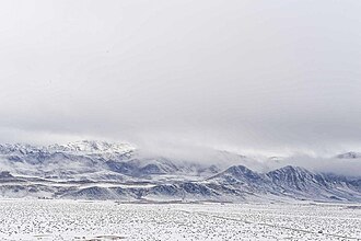 Snow in the Jabal Al-Lawz in Tabuk province