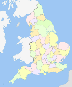 Map of English ceremonial counties in 1889