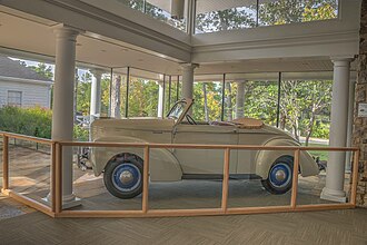 Custom-built 1940 Willys roadster on display at the Little White House