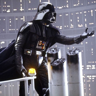 The final design of the Darth Vader helmet and costume (seen here in The Empire Strikes Back, 1980) An editor has nominated the above file for discussion of its purpose and/or potential deletion. You are welcome to participate in the discussion and help reach a consensus.
