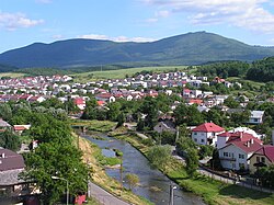 View of Snina with Vihorlat Mountains in the background