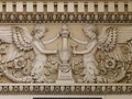 Detail of frieze of winged half figures with torch of learning in the Library of Congress Thomas Jefferson Building, Washington, D.C.