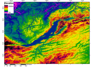 A digital elevation model of the Lake Baikal region, NOAA 2006