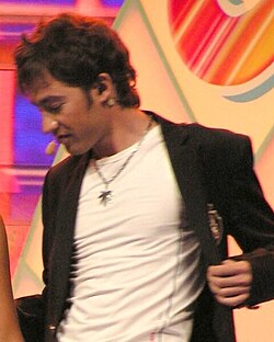 Todiraș performing at Eurovision in 2006