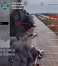 Burning Tu-95s at Olenya air base