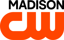 A two-lined image, with "MADISON" in capital letters rendered in black atop the CW network logo below it in orange