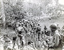 US Marines rest during the 1942 Guadalcanal campaign