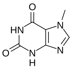 2D representation of the chemical structure of 7-Methylxanthine.