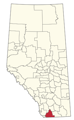 Location within Alberta