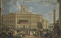 The Piazza di Monte Citorio, painting by Panini (1747)