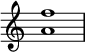 
{
\override Score.TimeSignature
#'stencil = ##f
    \relative c'' {
        \time 4/4
        \set Score.tempoHideNote = ##t \tempo 1 = 20
        <a f'>1
    }
}
