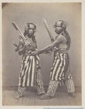 Baris demang dancers in Singaraja (1865–1866); photo by Isidore van Kinsbergen