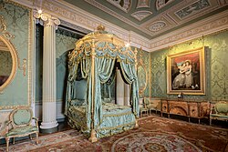 Bedroom in Harewood House, Harewood, West Yorkshire, England, 1759–1771, by Robert Adam