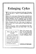 Advertisement for Cyko photographic paper, 1922.