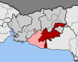Location within the regional unit