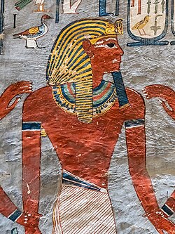 Ramesses I wearing a nemes, KV16, Valley of the Kings c. 1292 – c. 1290 BCE