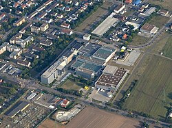 Aerial photograph of the headquarters in Schönau, Germany