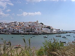 The centre of Ferragudo, seen from across the Arade River