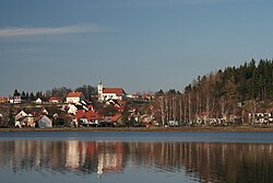 View across the Olšovec Pond
