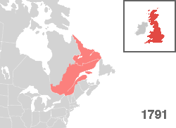 Lower Canada from 1791 to 1841 (Patriots' War in 1837, Canada East in 1841)