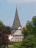 The Church of St. John Curslack, built from 1599 to 1603. An earlier church building at this place was first recorded in 1306