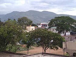 Aerial view towards Basavana Betta.