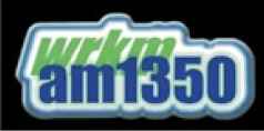 The call letters in green and "am1350" in blue