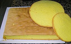 Pan di Spagna is an extremely soft and spongy sweet pastry that is very commonly used in pastry making